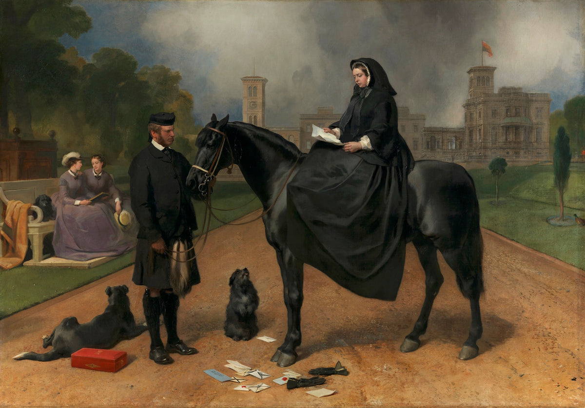 Queen Victoria at Osborne House — Giclee Print in Gold Frame, 15.5 x 13.5"