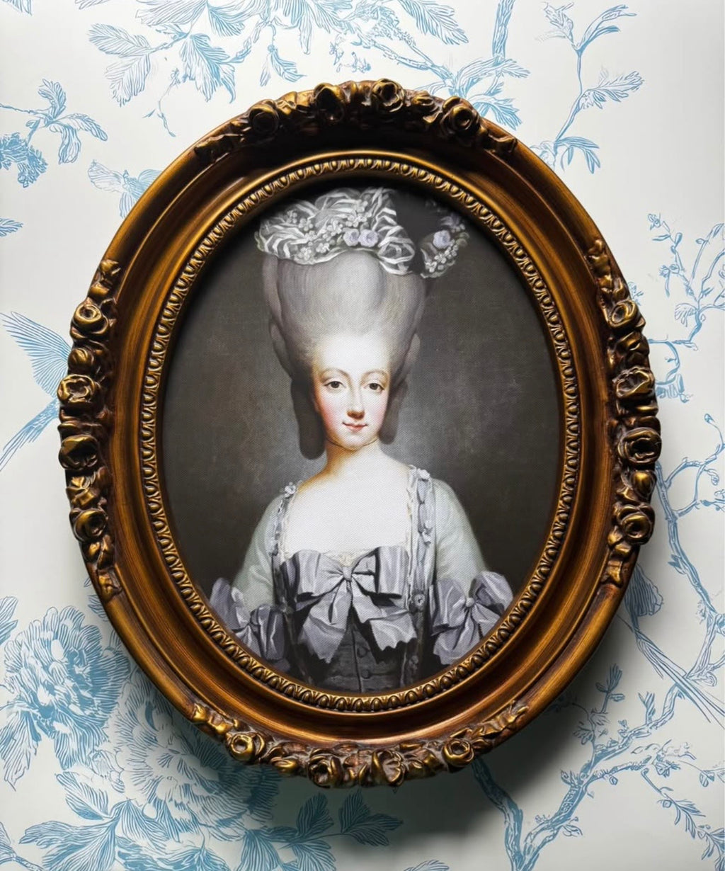 Framed Giclée Portrait Giclee in Antique Oval Frame, 11 × 14 in.
