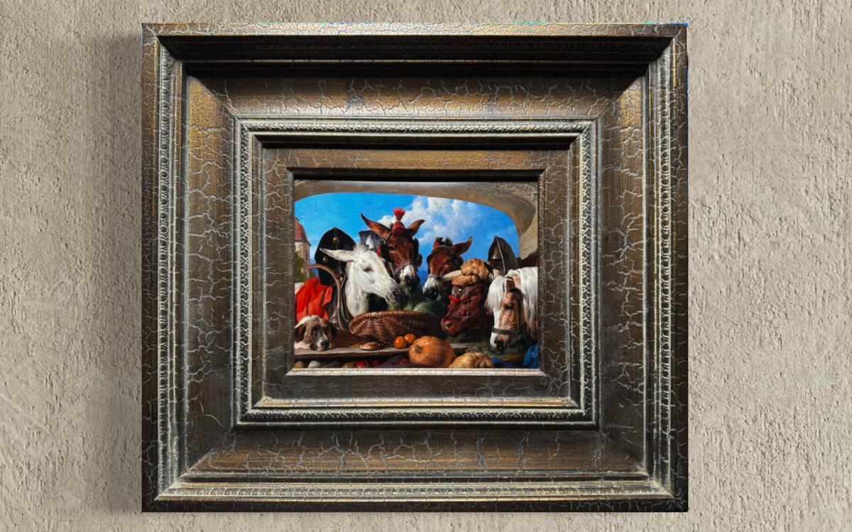 The Gathering — Animals at the Feast, Framed Giclee Print