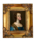 Pink Bubblegum Portrait in Gold frame